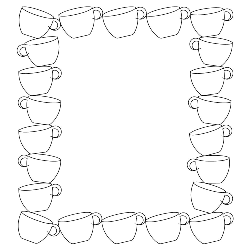 tea cup frame Digital Pattern Sweet Dreams Quilt Studio Digital